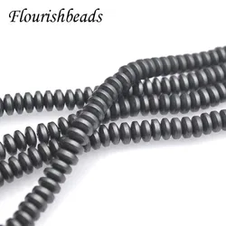 4/6mm High Quality Natural Hematite Beads Rondelle Shape Loose Beads for Jewelry Bracelets Making DIY 5-10 Strands/lot