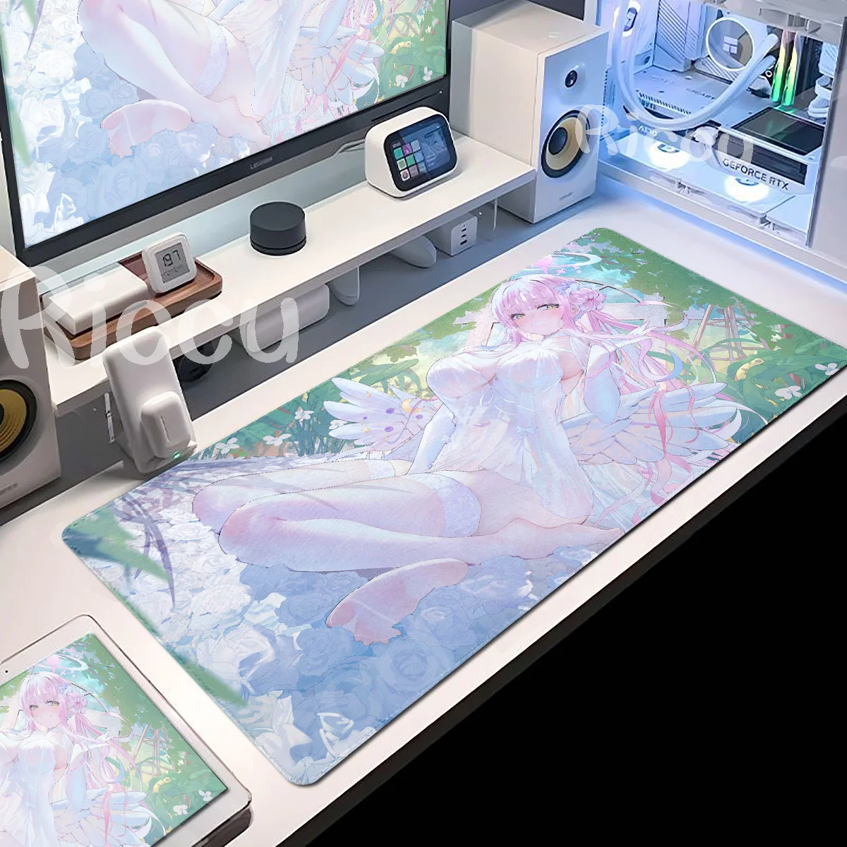 

Hot Game Anime Mouse Pad Cute Blue Archive HD Pad Extended Gaming Keyboard Mats Gamer XXL Mousepad 90x40CM Office accessories