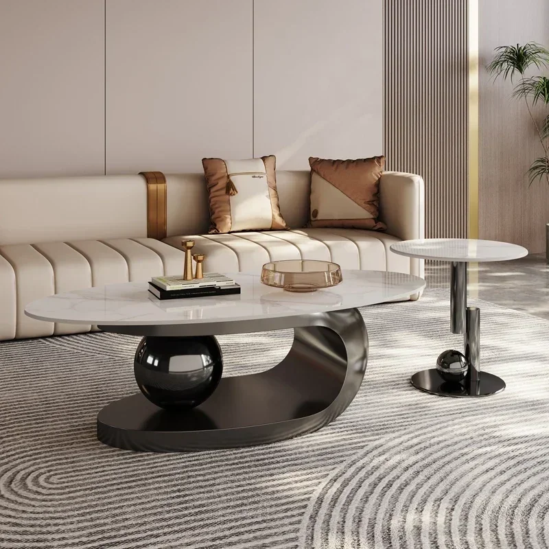 

Originality High-quality Vintage Living Room Coffee Tables Simple Modern Nordic Marble Minimalist Waiting Entrance Furniture