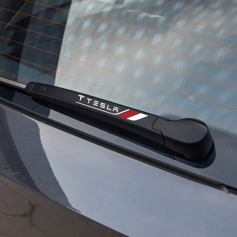 الإبداعية سيارة ملصق الزجاج الأمامي ثلاثية الأبعاد نافذة ممسحة سيارة ملصق لاصق لامع ورائع ل تسلا نموذج 3 نموذج X Y نمط رودستر سيارة التصميم #6