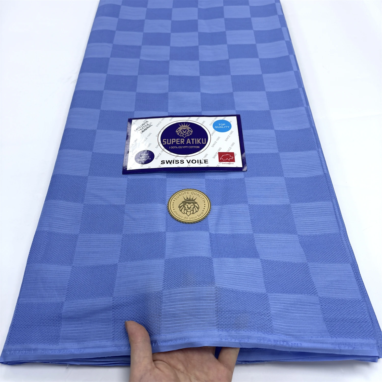 Pure Color Atiku Fabric For Men 2027 Men Cotton Swiss Voile Lace Switzerland Tissu Nigerian Wedding Fabric High Quality Lace