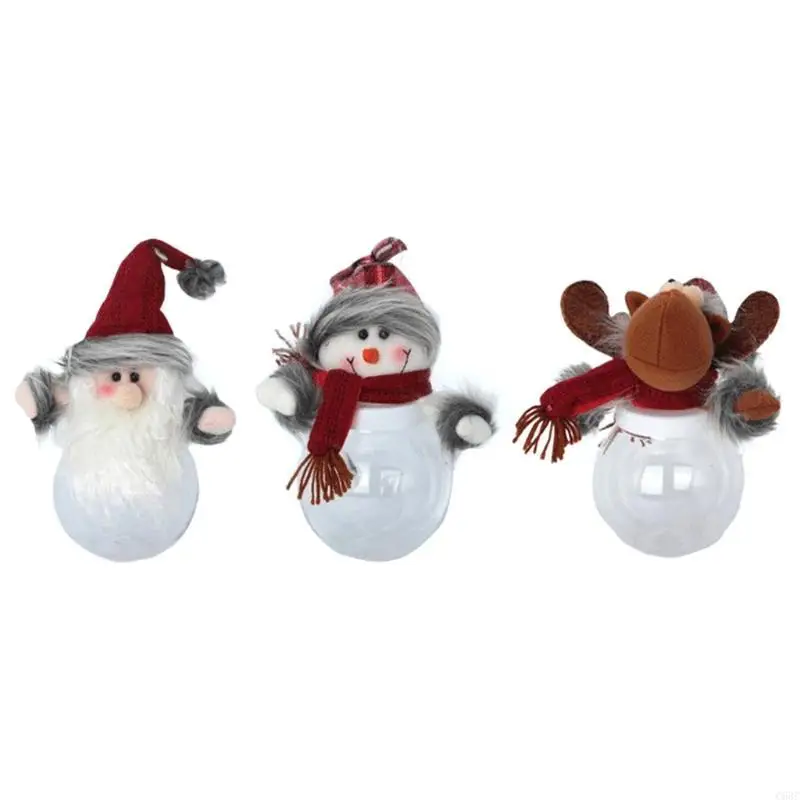 

C63C Декоративная бутылка для хранения рождественская банка конфеты фестиваль фестиваль орнамент забавный подарок