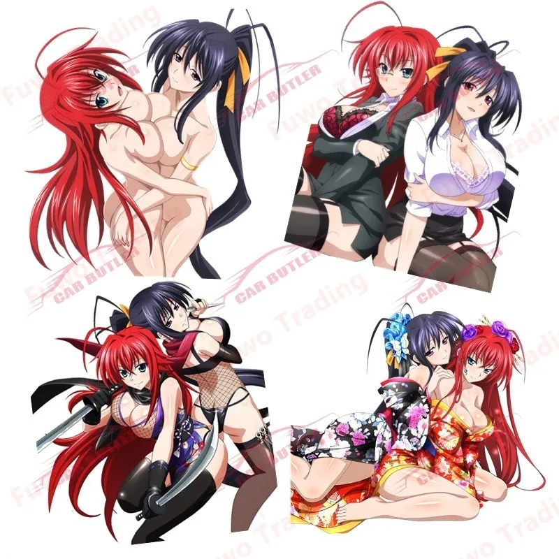 Fashion Car Sticker Hiasan Mobil High School DxD Sexy Girl Himejima Akeno Render Anime Decal Laptop Windshield Bumper Trunk PVC