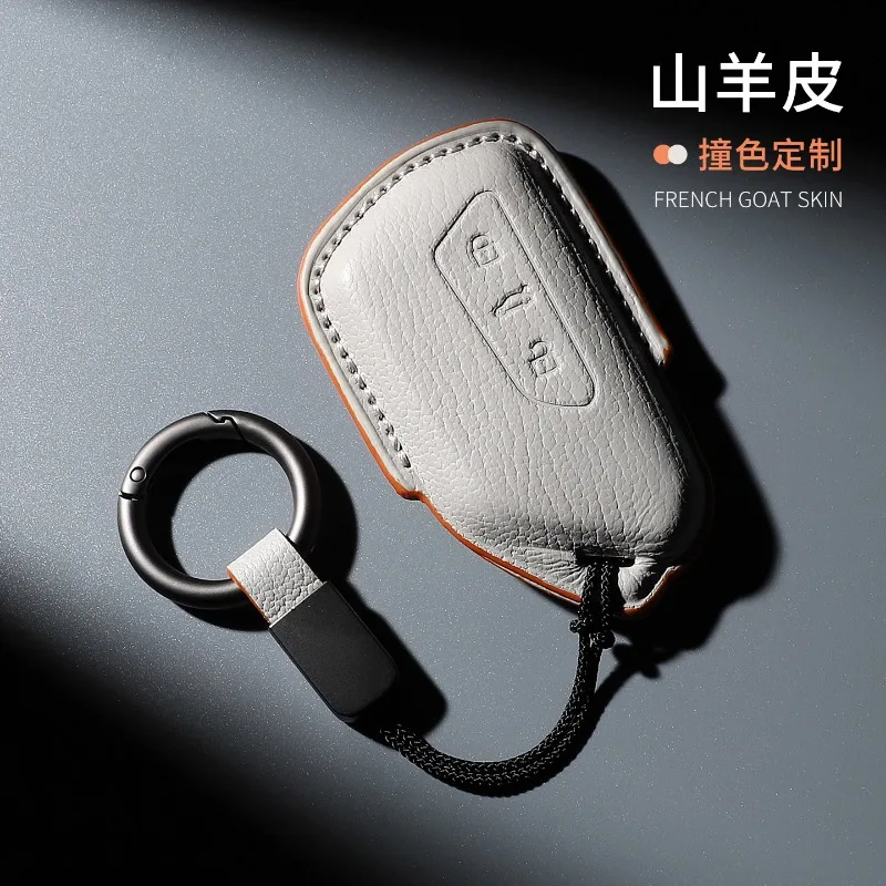 For 2026 VW Tayron Bora Magotan B8 Tiguan L Teramont Genuine Leather Key Cover Car Remote Key Protective Case