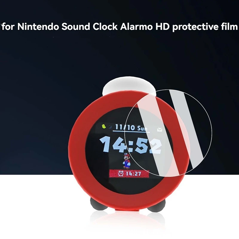 2 шт. Защитная пленка для экрана для звуковых часов Nintendo, аксессуары для будильника, защитная пленка, гибкая, против пузырьков, HD, прозрачная