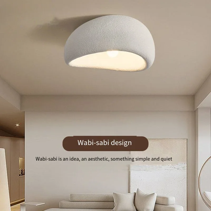 

Modern wabi-sabi style ceiling light bedroom lamp new Japanese master bedroom light grand Nordic living room 52cm lamp