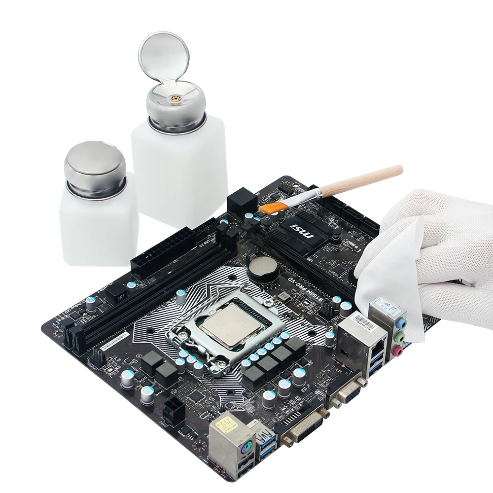 Imagem -03 - Garrafa de Álcool com Tampa de para Reparo do Telefone Móvel Placa-mãe Limpa Líquido Anti Estático Plástico 100ml 200ml Aço Inoxidável
