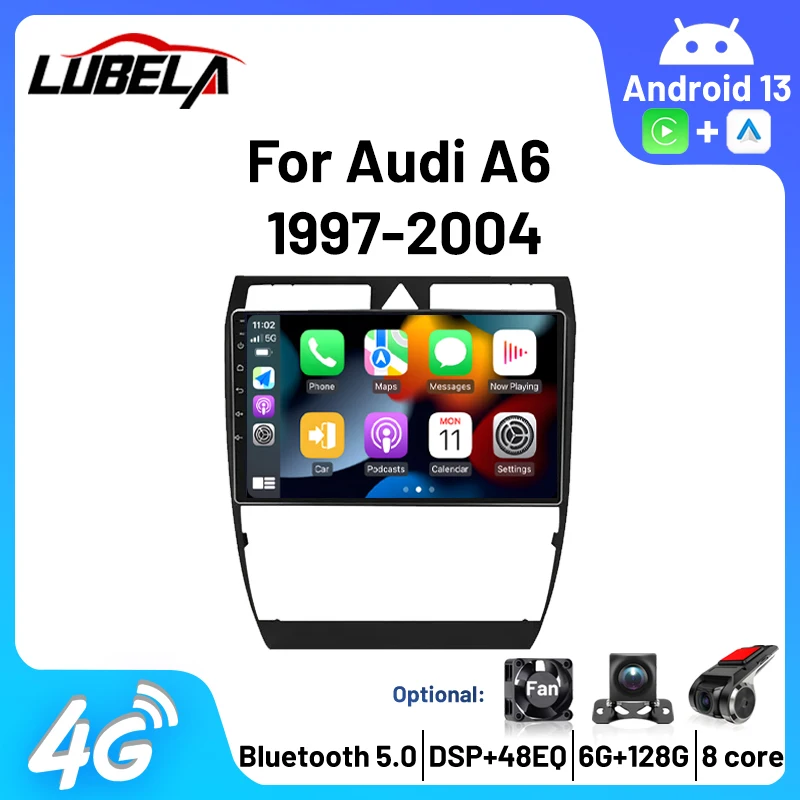 

Multimedia Automotive Carplay Android Auto Wireless Radios For Audi A6 1997 - 2004 S6 2 RS6 1 Autoradio Android 13 Bluetooth