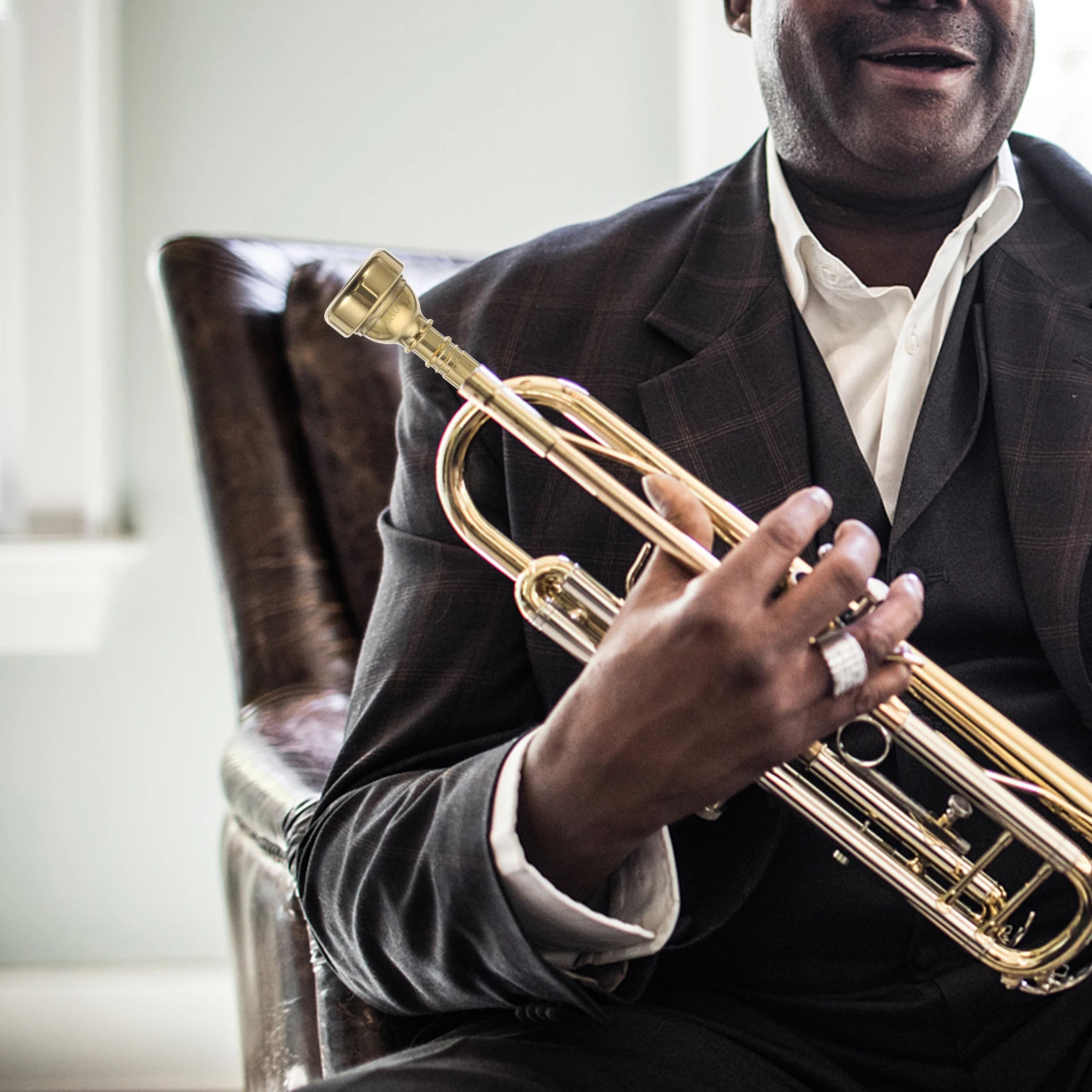 

1Pcs Durable Trumpet Mouthpiece High-Quality Material Suitable for Professionals Beginners Students Elegant Sound