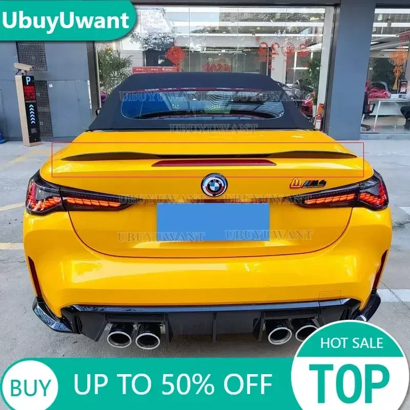 Rear Trunk Lid Spoiler Fit For BMW 4 Series G83 M4 Convertible 19-22 High Quality Carbon Fiber Material Car Tail Wing Decoration