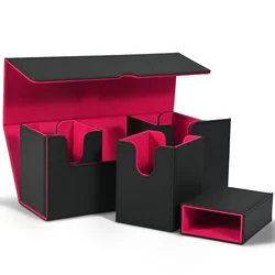 Card Deck Box with Dice Box forYugioh, 4 in 1 Card Storage Case Holds 510+ Unsleeved Cards, Fits  for Magic TCG Card Decks