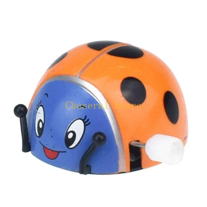 

E7CE Spring Ladybird Wind Up Somersault Rotation Kids Children Gifts Funny for P