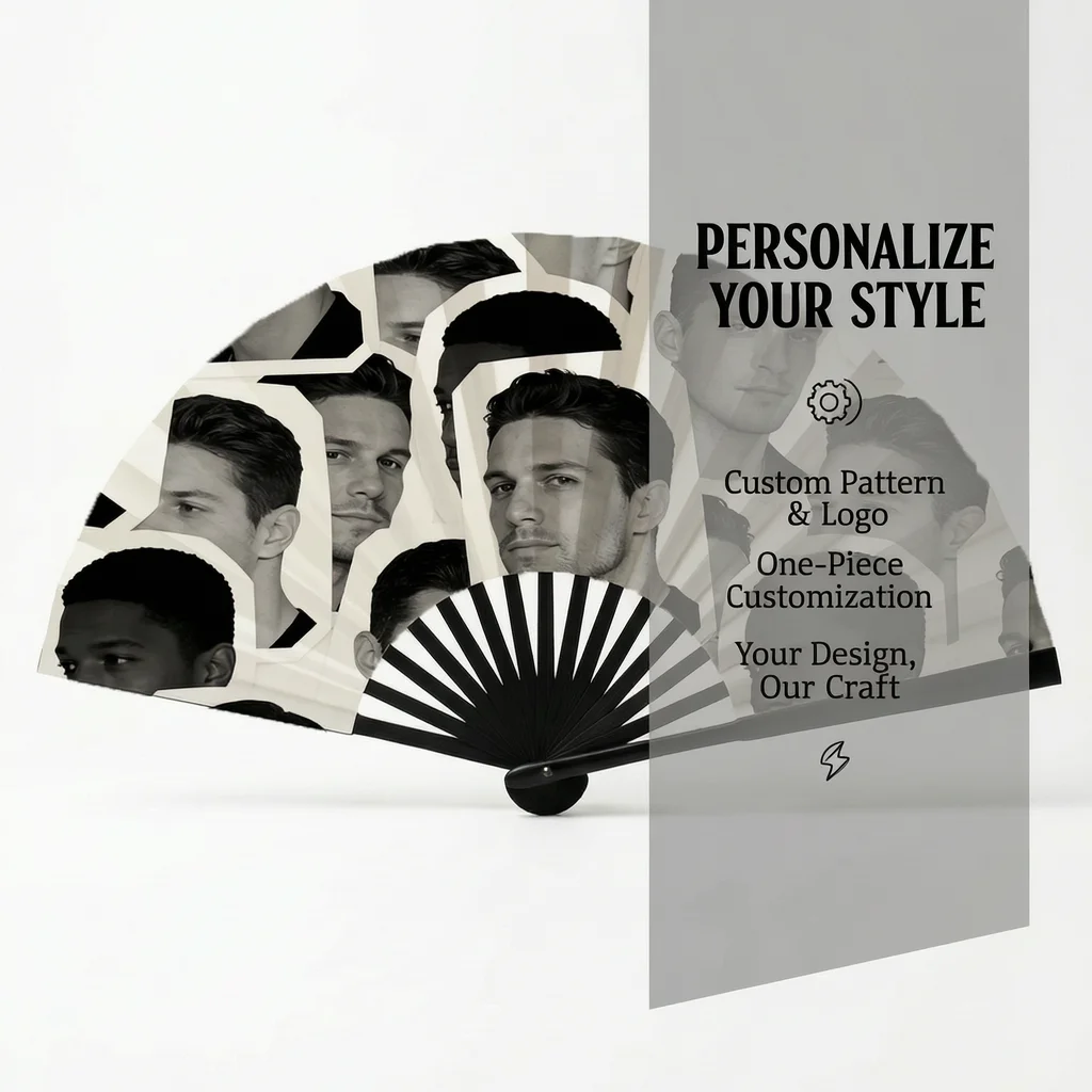 

Custom folding fans with your photos or logos printed on them, retro dance style, Cosplay and wedding accessories