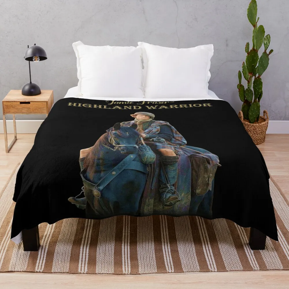 Jamie Fraser Highland Warrior Throw Blanket Beautifuls Bed linens Blankets