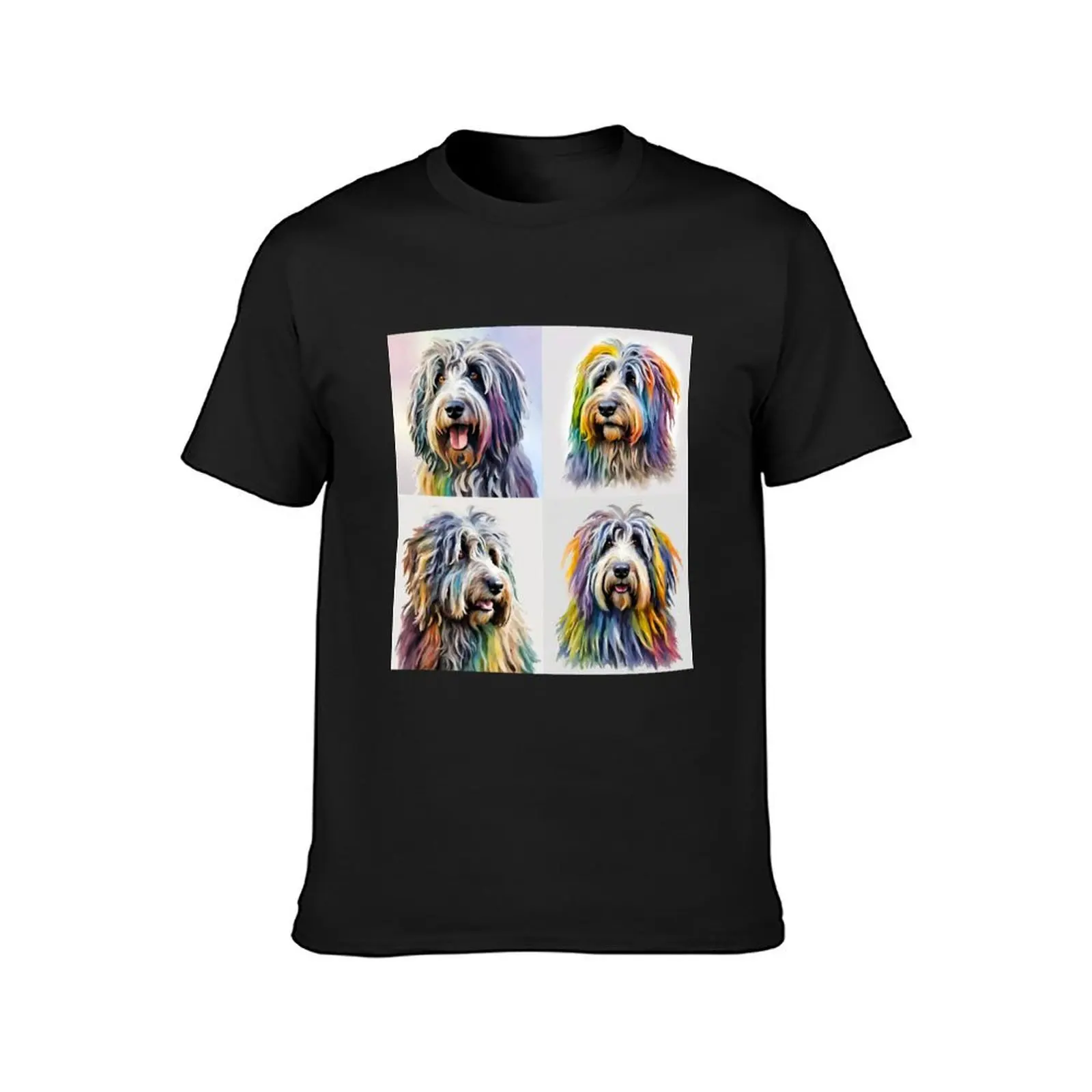 Bergamasco Sheepdog Quartet T-Shirt tops quick drying mens t shirt graphic