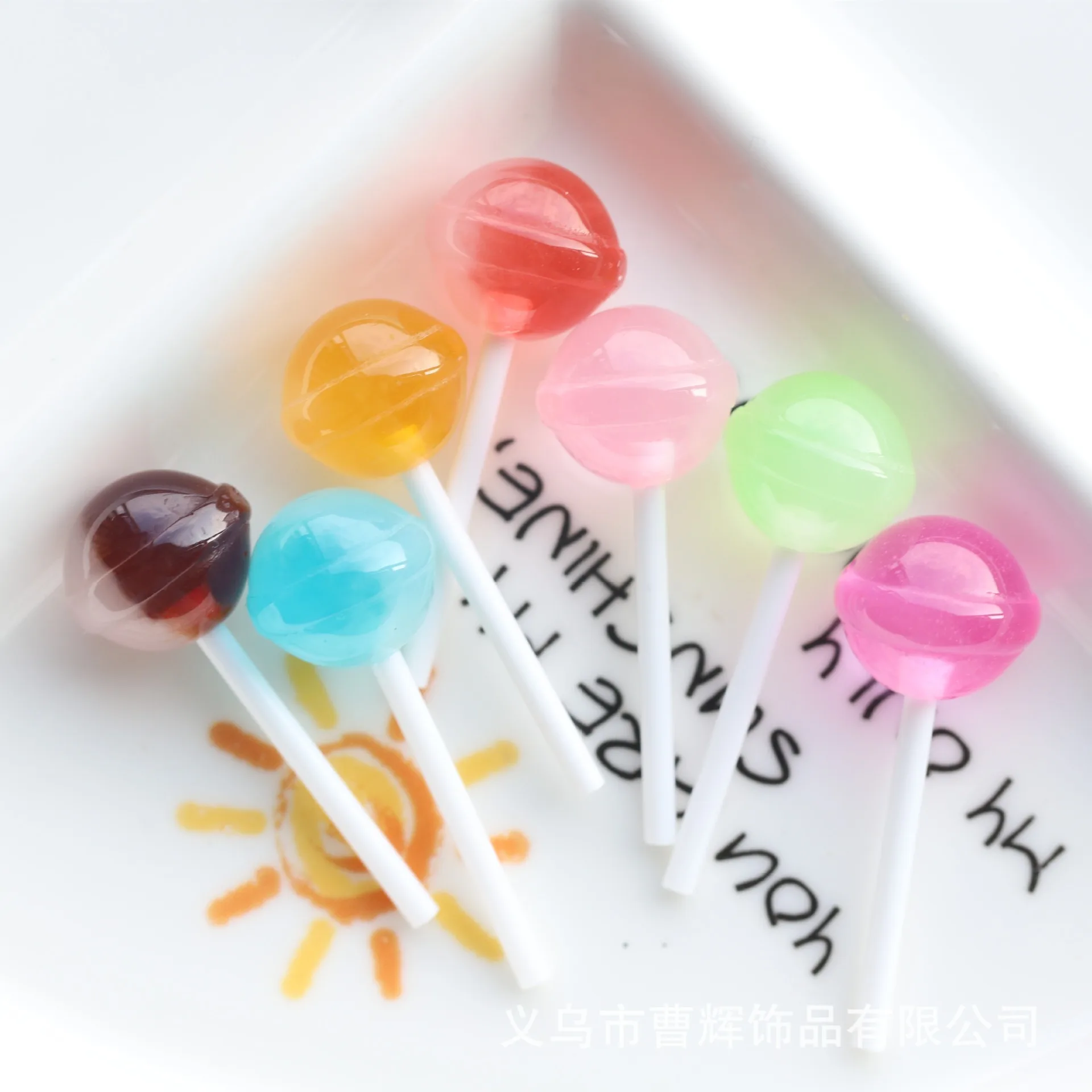 10Pcs Vibrant Kawaii Lollipop Resin Charms - Bright DIY Jewelry Findings for 3D Keychains & Pendants - Perfect for Crafty Creati