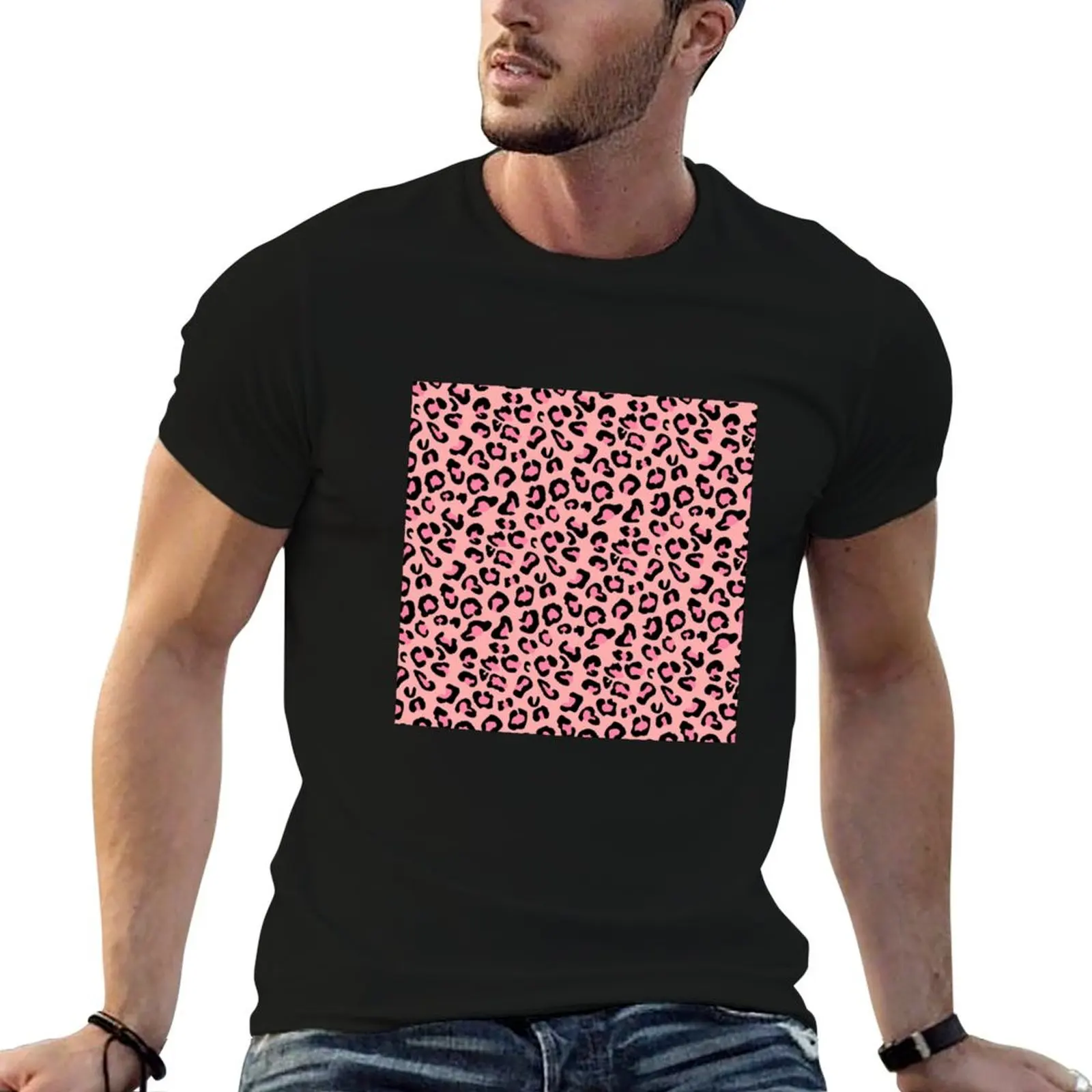 

Pink Leopard T-Shirt man t shirts high quality luxury brand t shirts designer T-Shirt