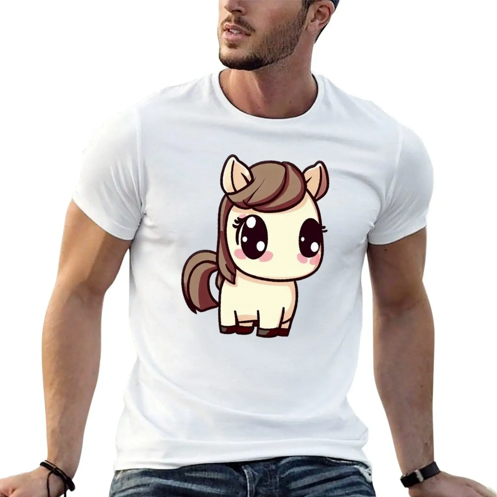 

Horse Kawaii T-Shirt man tshirt cotton t shirt man T-Shirt