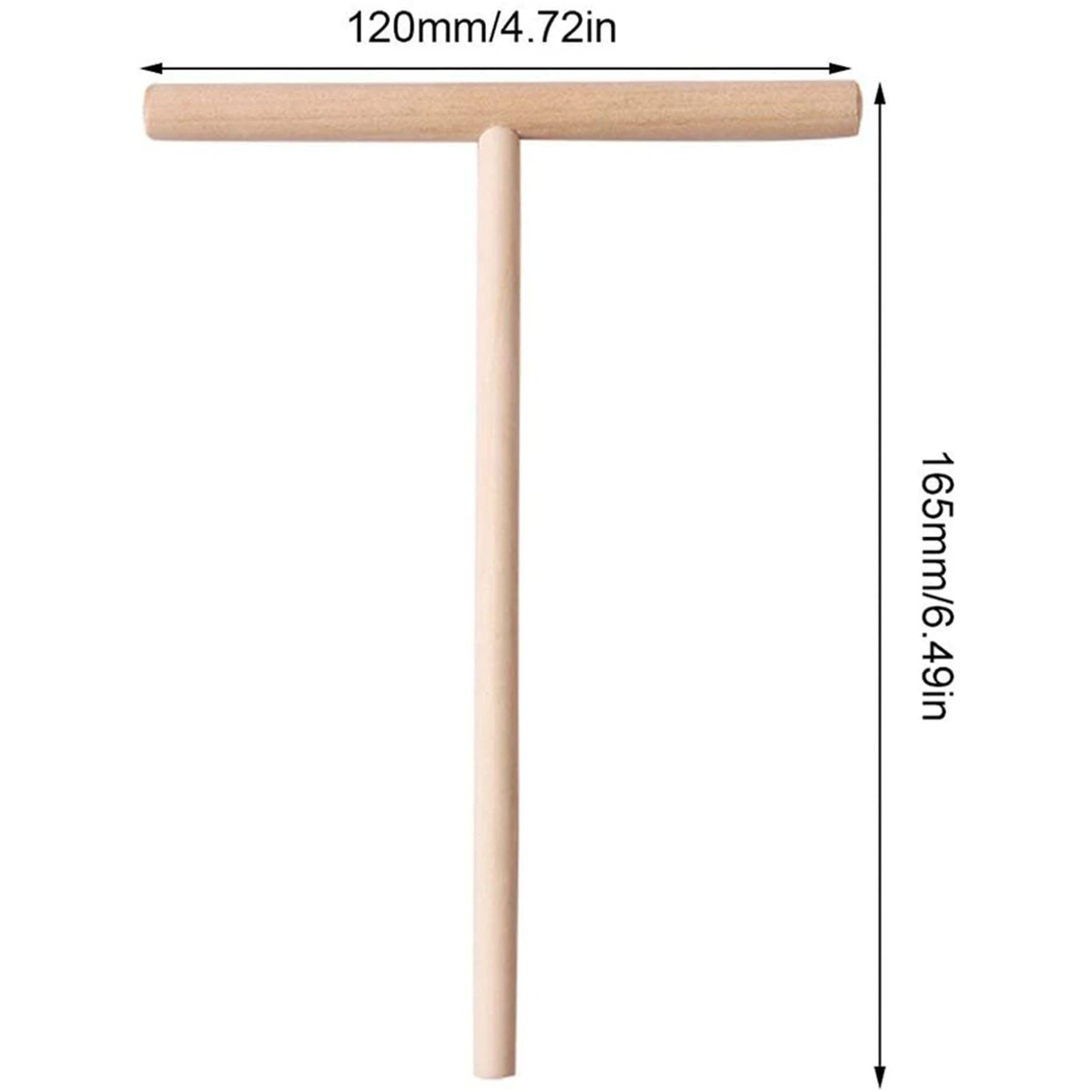 A40T 12 Stück T-förmiger Crêpes-Maker, Pfannkuchen-Teig, Holzspreizer-Stick, Holz-Crêpe-Werkzeuge, Crêpes-Spreizer zur Herstellung von Crêpes