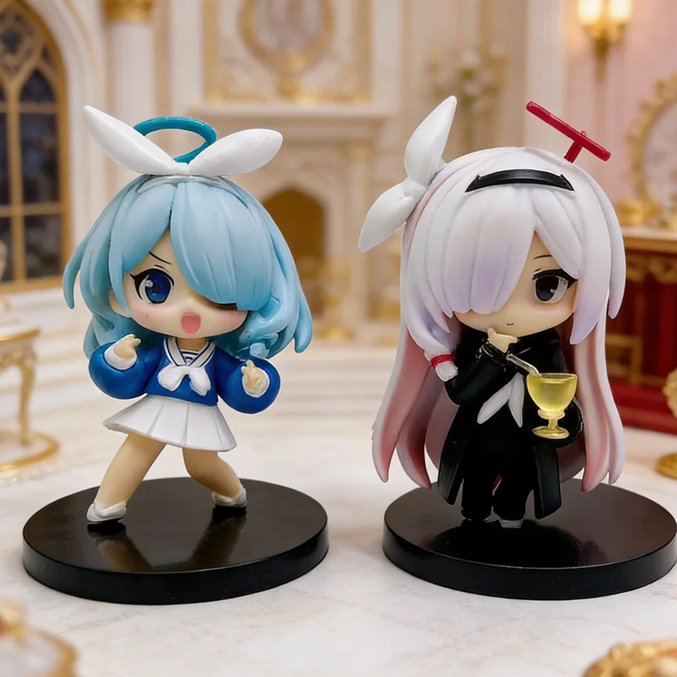 Blue Archive The Animation Q-version Figure A.R.O.N.A Anime Periphery Kawaii Sitting Toys Car Decoration Model birthday gifts