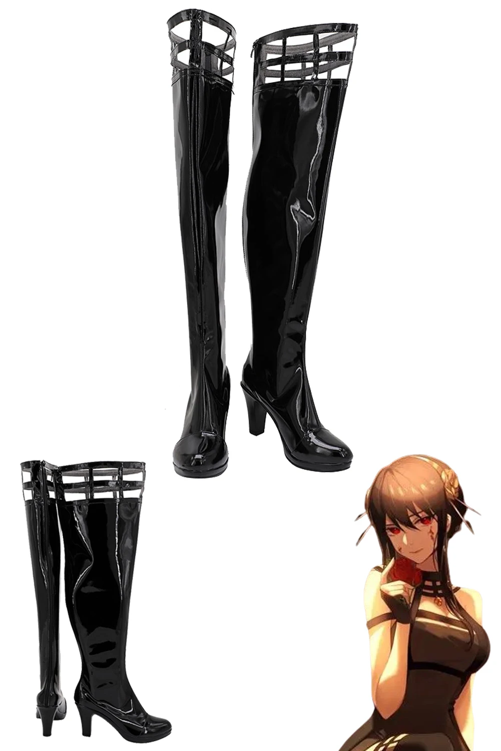 

Fantasia Yor Forger Cosplay Shoes Boots Anime Family of Spy Disfraz Costume Accessories Women Footwear Halloween Carnival Party
