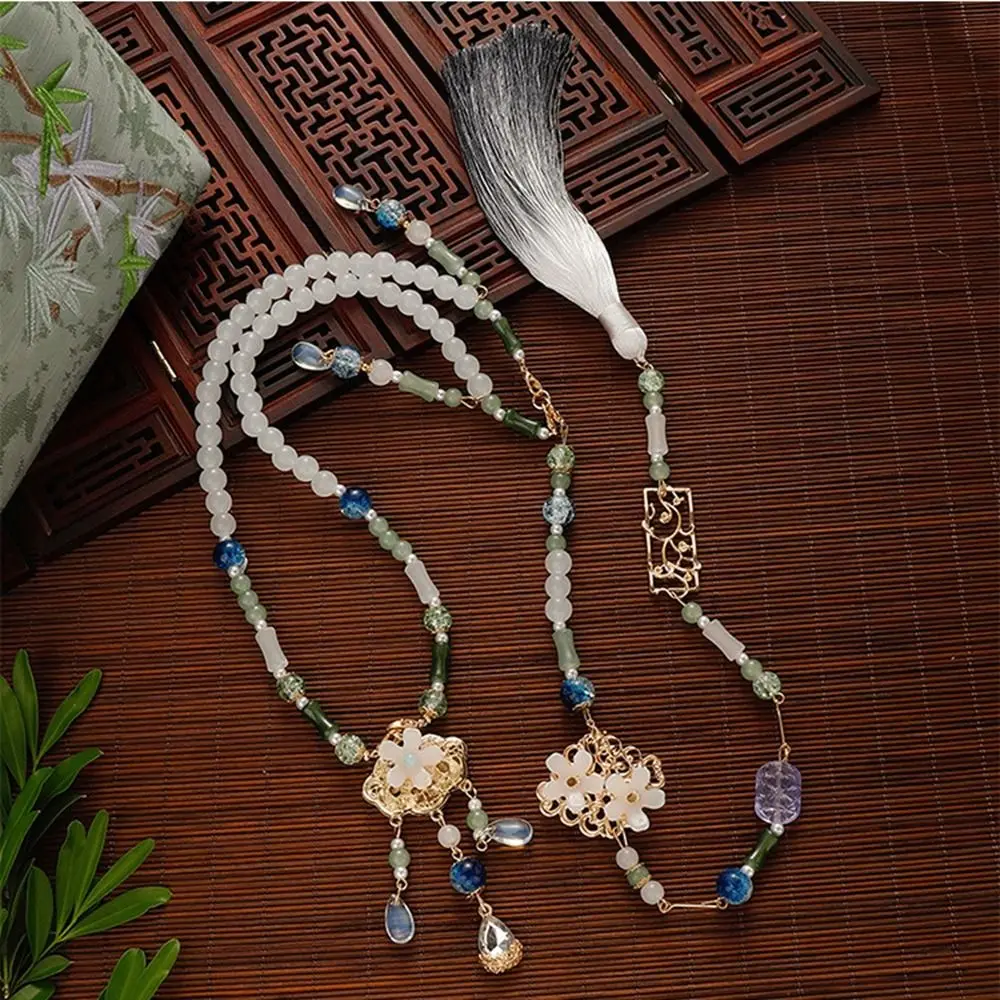 Tang Ming Song Dynasty Hanfu Ruyi Pendant Chinese Style Ethnic Style Chinese Necklace Pearl Clothing Accessories