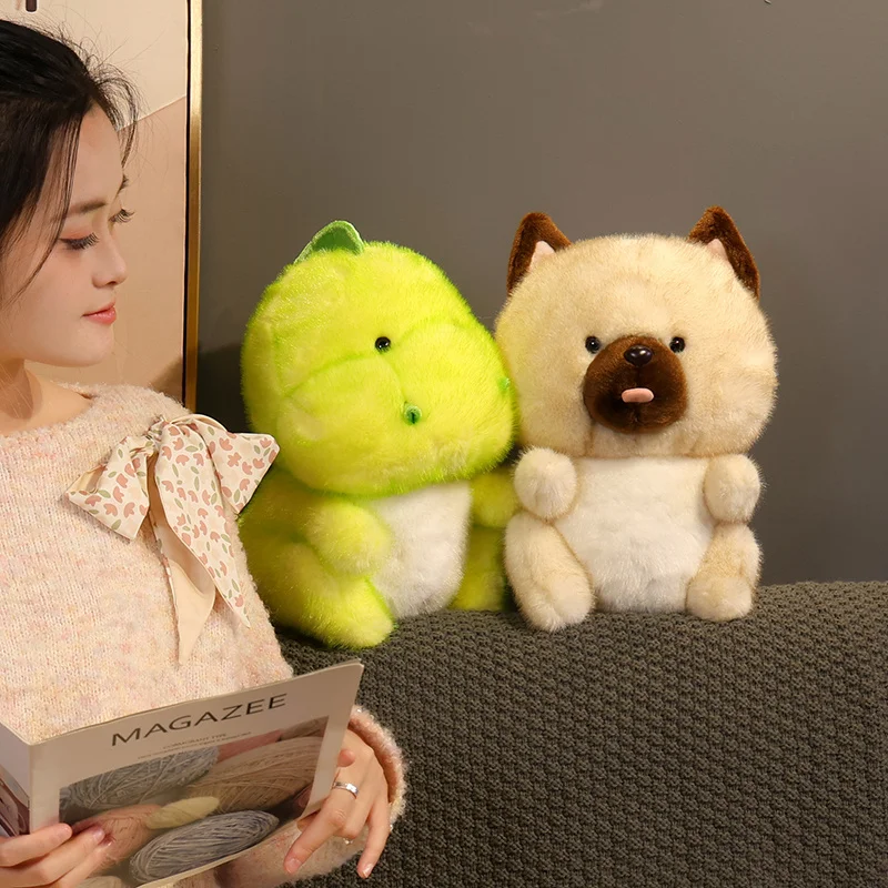 Mainan mewah lembut dinosaurus anjing gemuk kreatif Kawaii baru dekorasi Sofa boneka halus hadiah Halloween ulang tahun anak perempuan