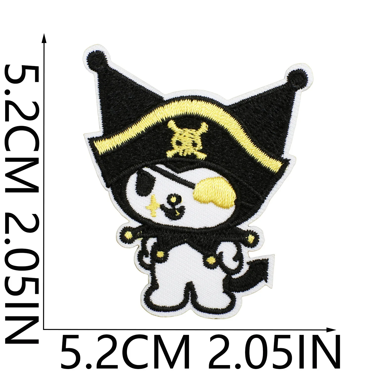 21Pcs Kuromi Cinnamoroll Pochacco Sanrio Kwaii Applique For Sew Child Clothes Iron on Embroidery Patch Coat Cartoon Sticker