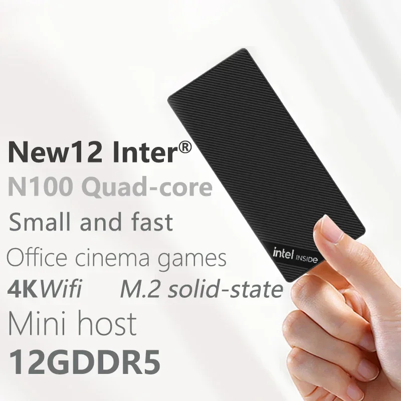 ZX05 Intel 12th Intel N100 3.4Ghz Windows 11 Mini PC DDR5 16GB 128GB SSD 4 Core WIFI BT Desktop Gamer Computer