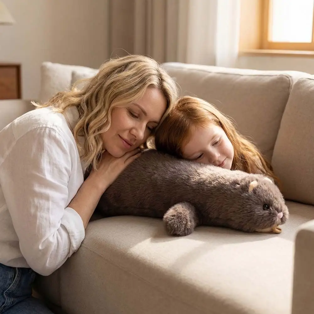 

Accompany Soft Fluffy Ferret Stuffed Realistic Design Huggable Ferret Lifelike Appearance 47cm Ferret Stuffed Animal Gift