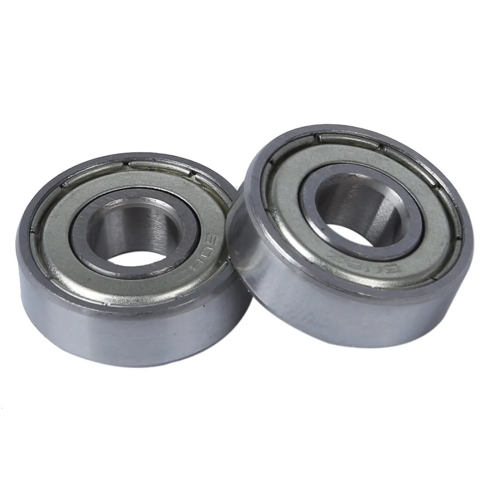 2 Pcs Single Shielded 608Z Miniature Deep Groove Ball Bearings