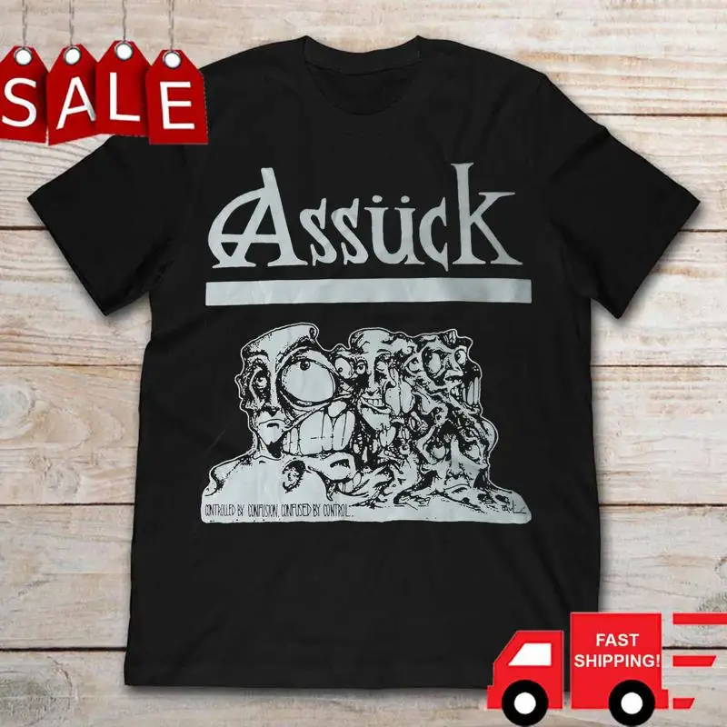 Controlled By Confusion Assuck Band T Shirt Classic Black S 5XL 1J0351