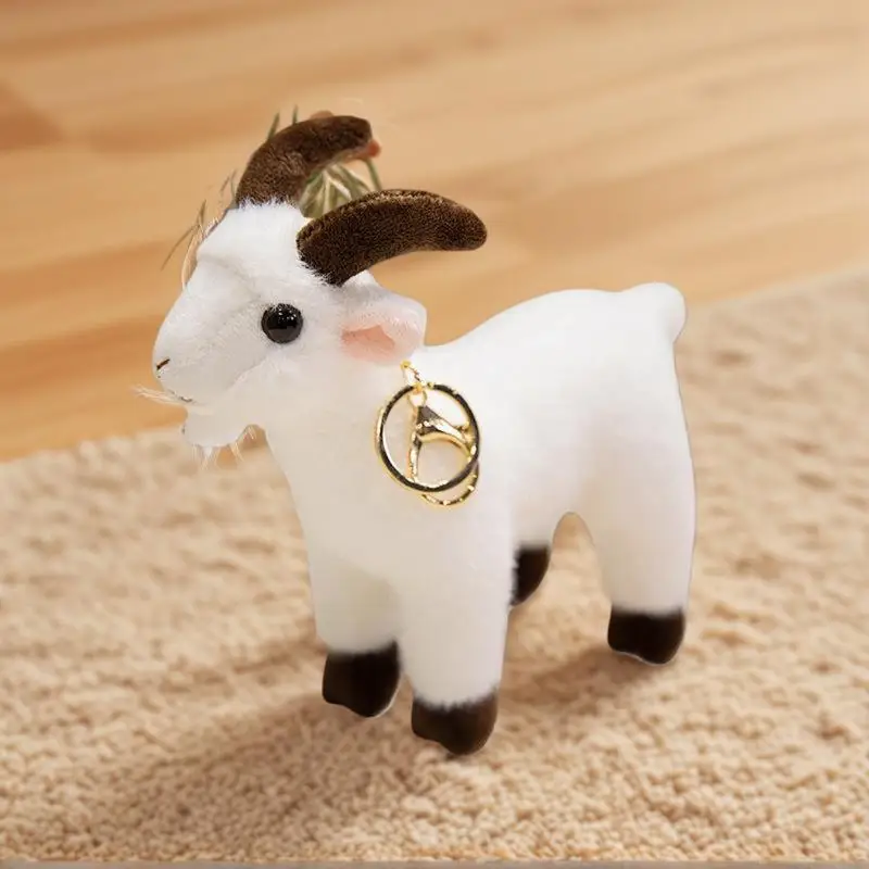 Schattige mini geit knuffel pluche sleutelhanger tas accessoire