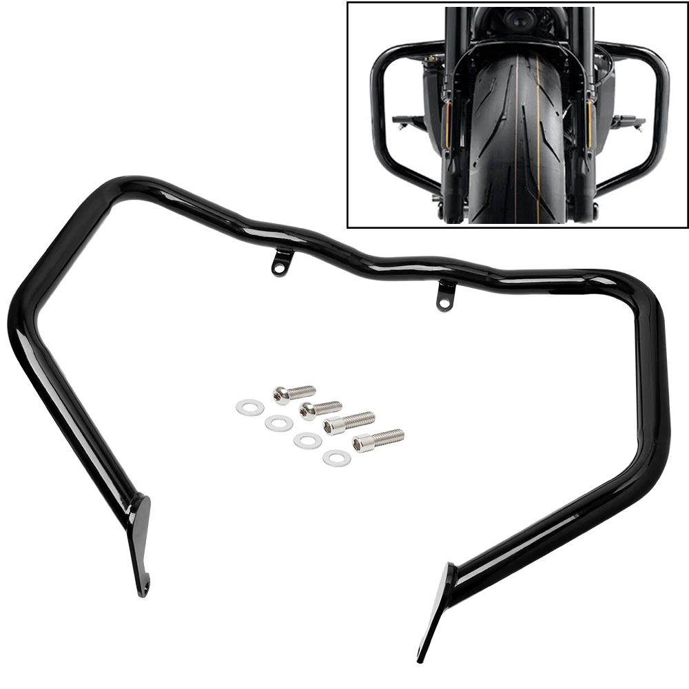 

Motorcycle Gloss Black Iron Front Engine Guard Crash Bar Protection Fit For Harley Sportster S RH1250S 2021-2023 2022