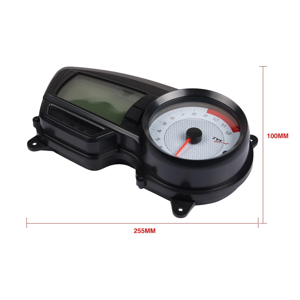 Motorcycle Tachometer Digital Odometer Motocross Speedometer Meter Gauge Dirt Bike for TVS APACHE RTR 160 CC 180