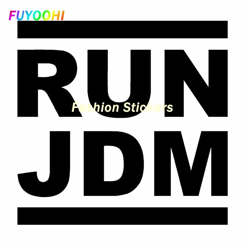 

FUYOOHI Exterior/Protection Fashion Stickers Personality Creativity RUN JDM Sunscreen Waterproof Car Sticker Vinyl Graphic Decal