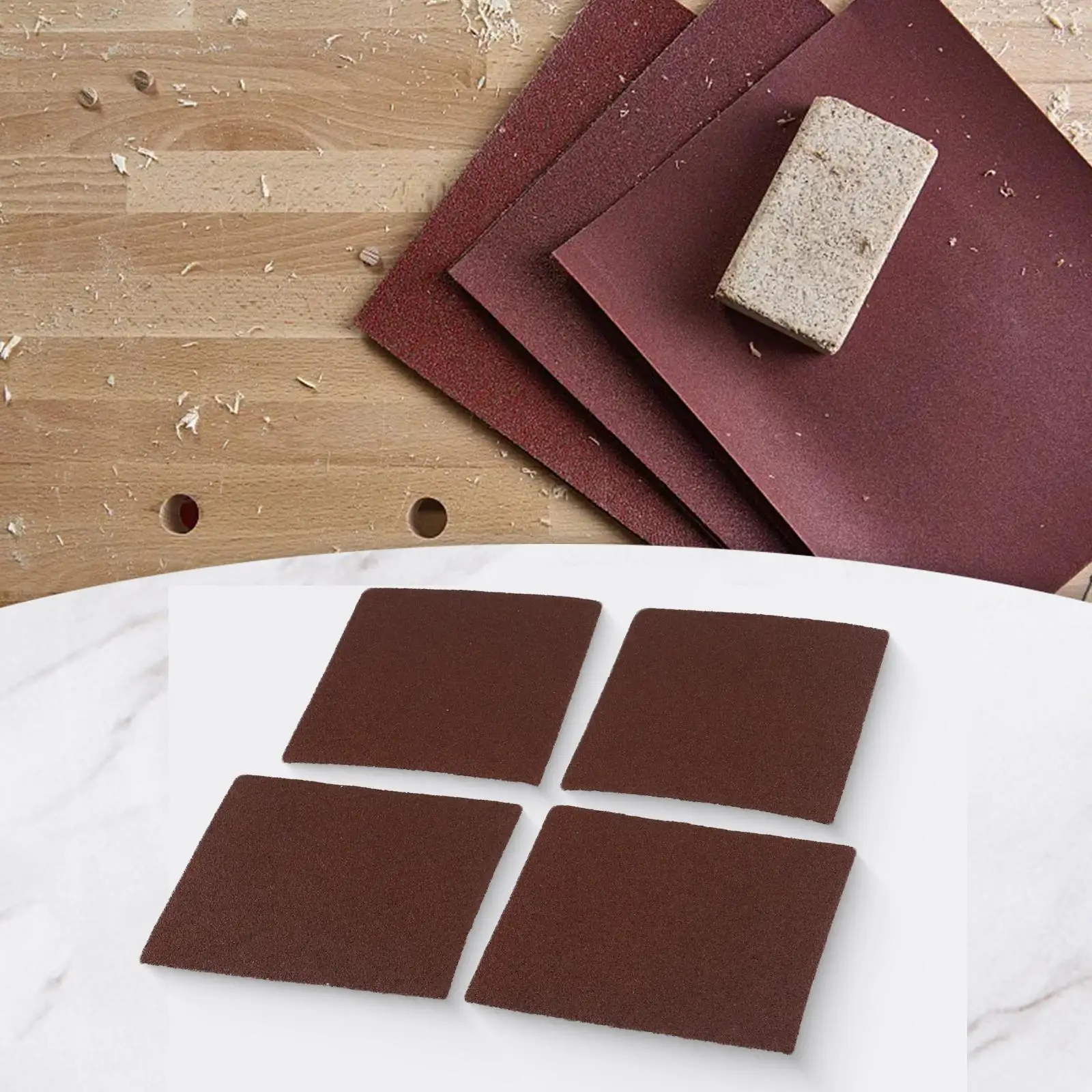 

10 Pack Abrasive Sandpaper Sheets 110x100mm Flocked Backing 60 To 1000 Grit For Polishing Wood Auto Boat Wall Repair