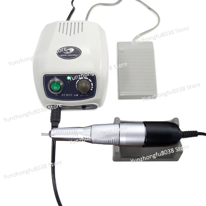

119 30000RPM Brush Micromotor with 120MT Handpiece Multifunctional Jewelry Nail Dental Electric Polisher Hand Grinder