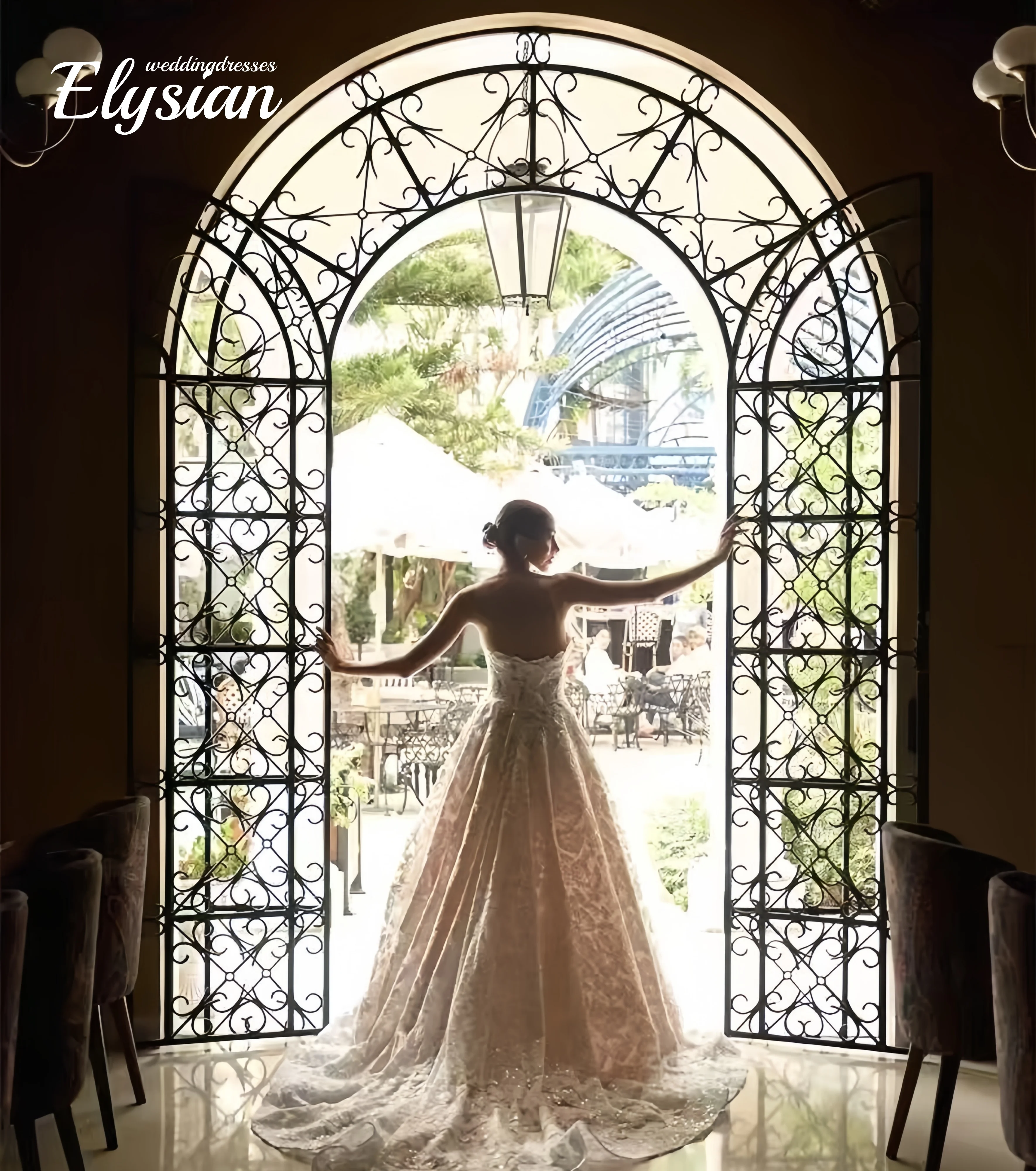 فستان زفاف فاخر مخصص بدون حمالات مزين بالدانتيل المذهل على شكل حرف a فستان زفاف فيستدوس دي نوفيا