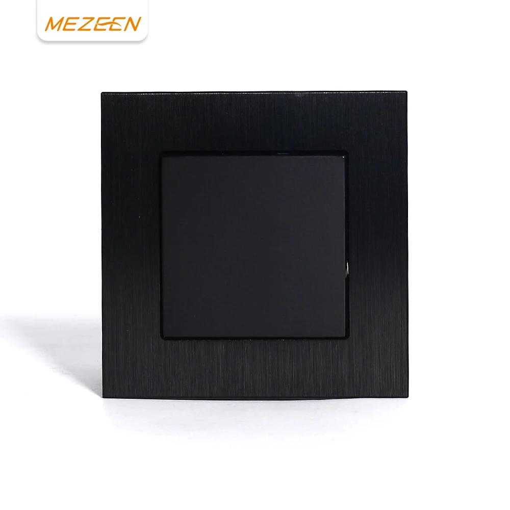 New Mold 250V 10A High-end Brushed Aluminum Panel Electrical Power 1 2 3 Gang 1 2 3 Way Light Switch For European Market