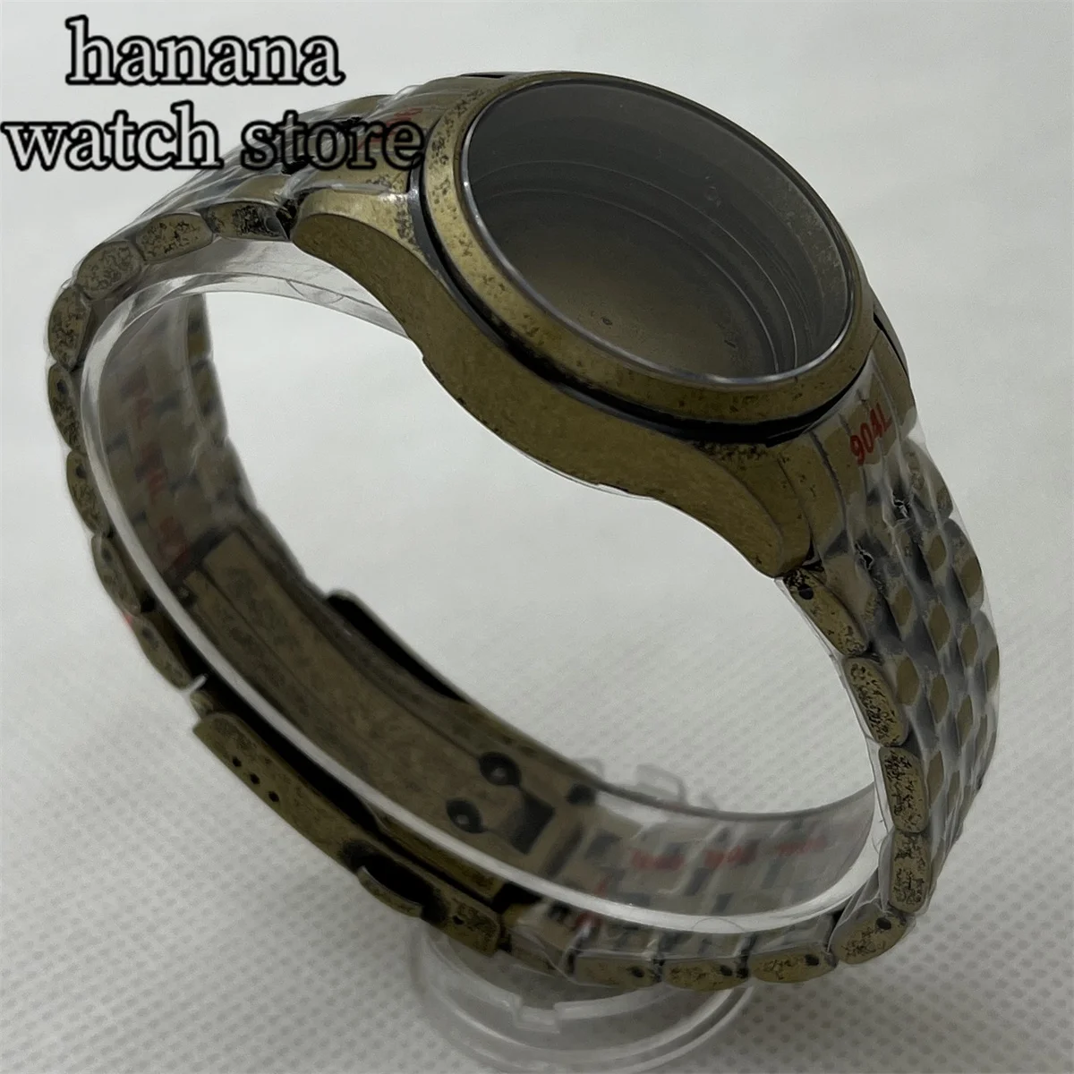 Bliger 36มม. 39มม. เคสกระจกไพลินโดมทองแดงเหมาะกับ NH34 NH35 36 ETA2824สร้อยข้อมือสแตนเลส PT5000