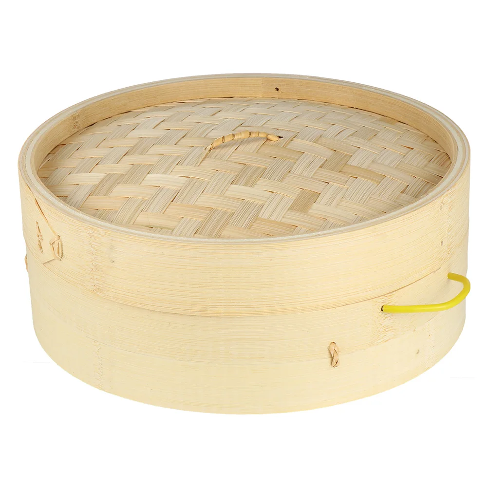 

2pcs Bamboo Steamer Rack Food Steaming Tray Basket Lid Poultry Dumpling Kitchen Multi-functional Household for Wok