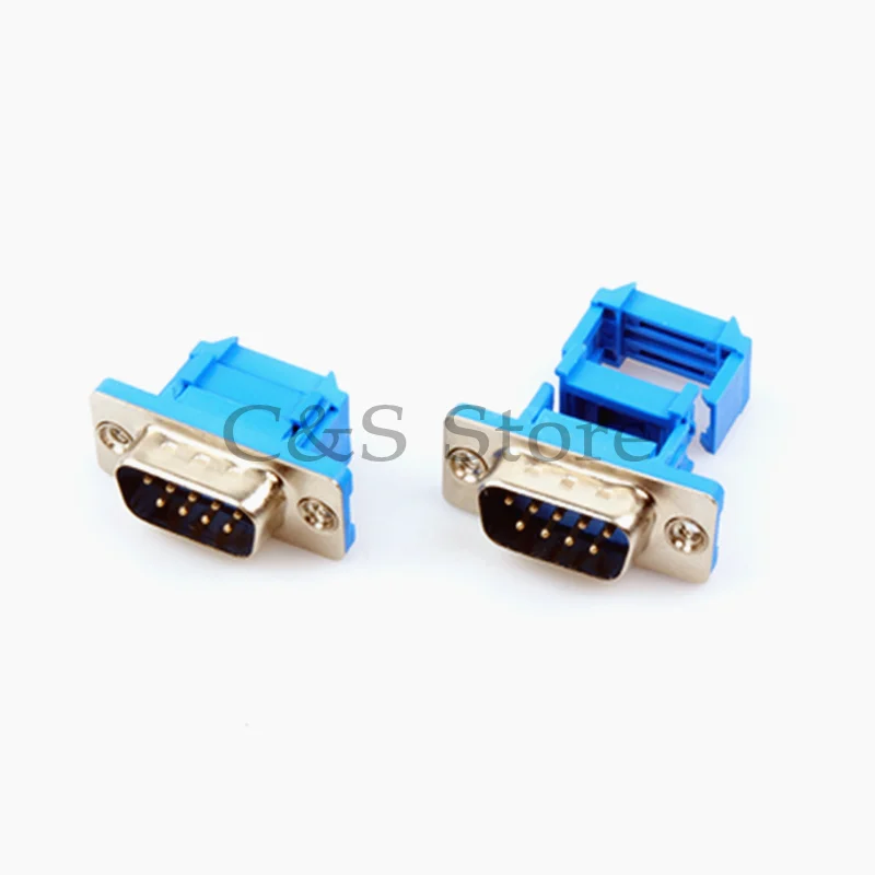 5pcs DIDC9 DB9 Male Female serial port connector IDC crimp Type D-Sub RS232 COM Connector