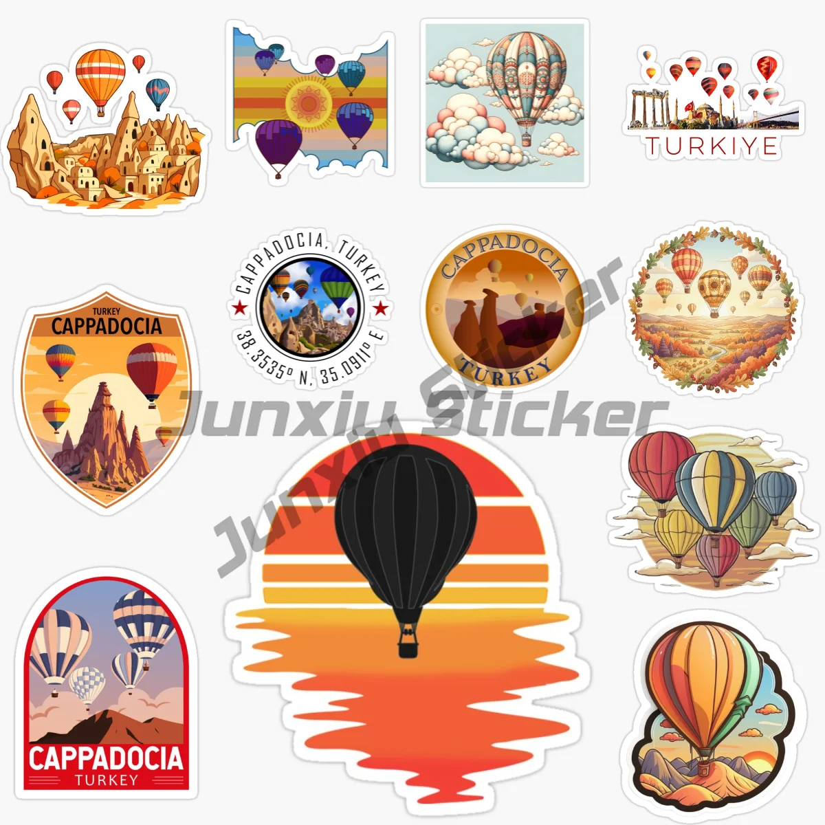

Turkish Hot Air Balloon Cartoon Wall Car Sticker for Baby Rooms Decorations Nursery Mural Kids Room Decals