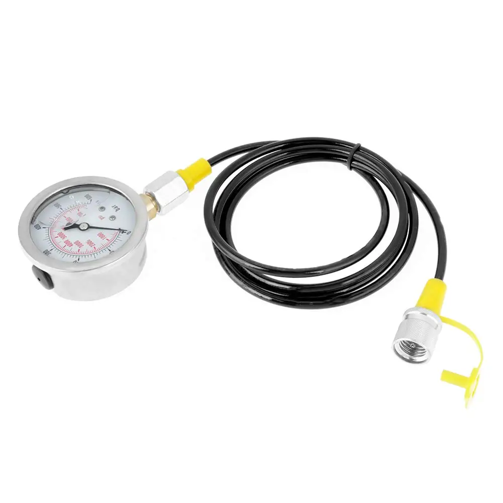 Hydraulic Pressure Test Kit - 40MPa, 600Bar, Hose Test Point Coupling M16*2-BSP1/4 ，Gauge Test Hose Couplings for Excavator