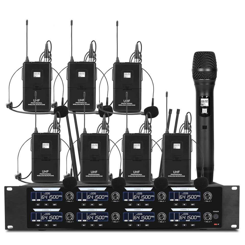 998 Professional Power Amplifier Headset Dynamic Wireless Microphone Handheld Microphone