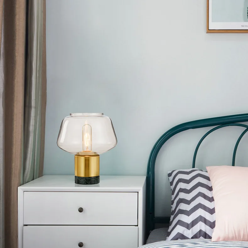 Factory Direct Contemporary Indoor Glass study desk table Light Glass Living Room Background Table lamp