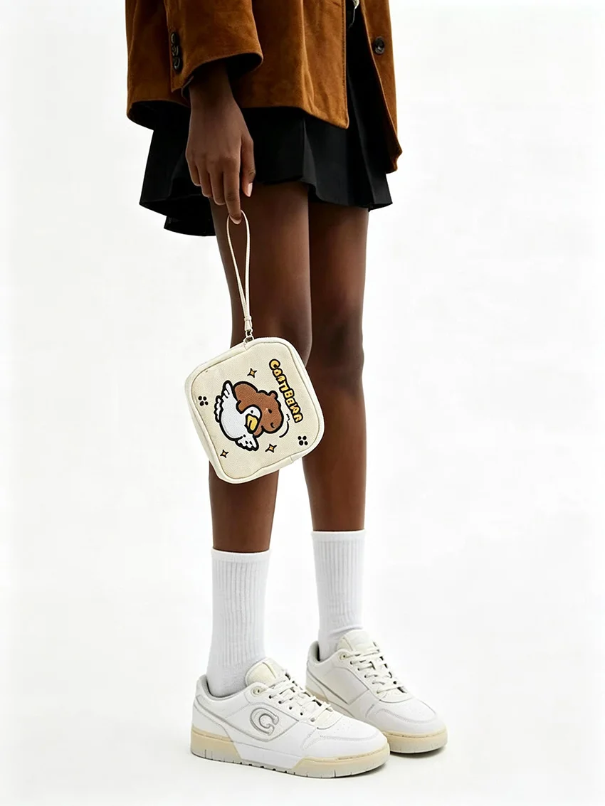 Cute Capybara Print Wristlet Storage Pouch, Portable Organizer for Cosmetics & Electronics, Travel Must-have Cosmetic Bag