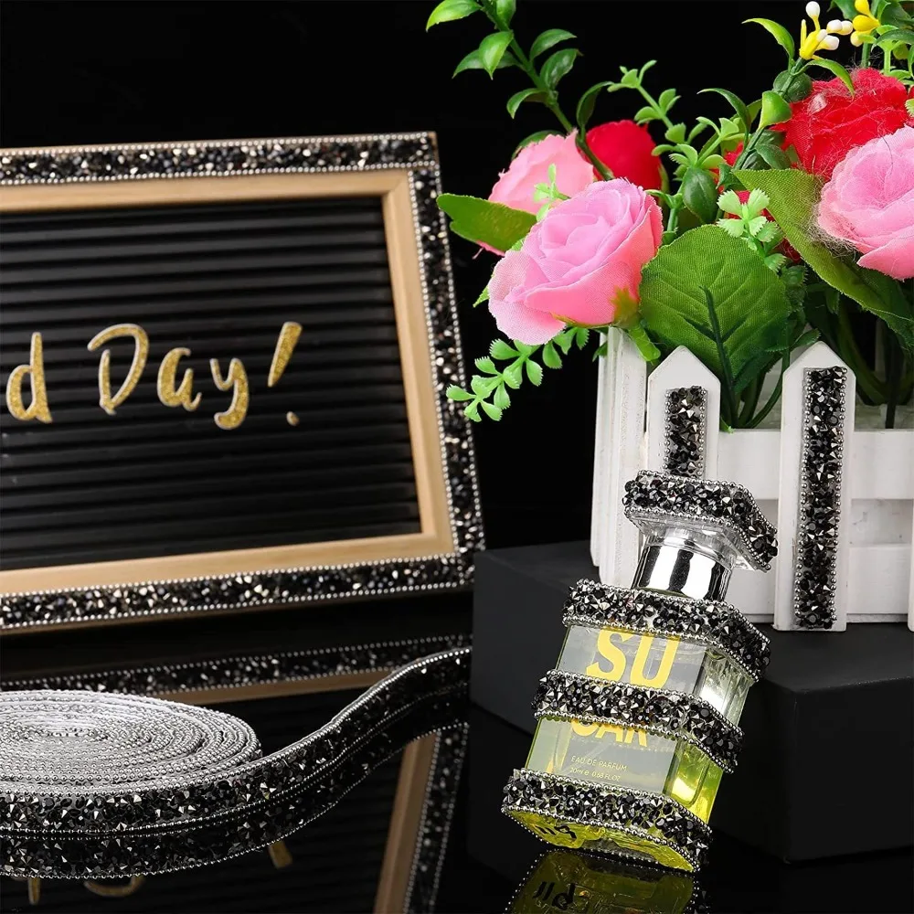 

Самоклеящаяся наклейка со стразами, наклейка «сделай сам», ширина 1 см, лента со стразами, блестящий кристалл, рулон, блестящий