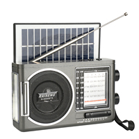 9008BTS classic solar radio, AM/FM speaker, USB/TF card interface, 3 charging methods, suitable for outdoor activities